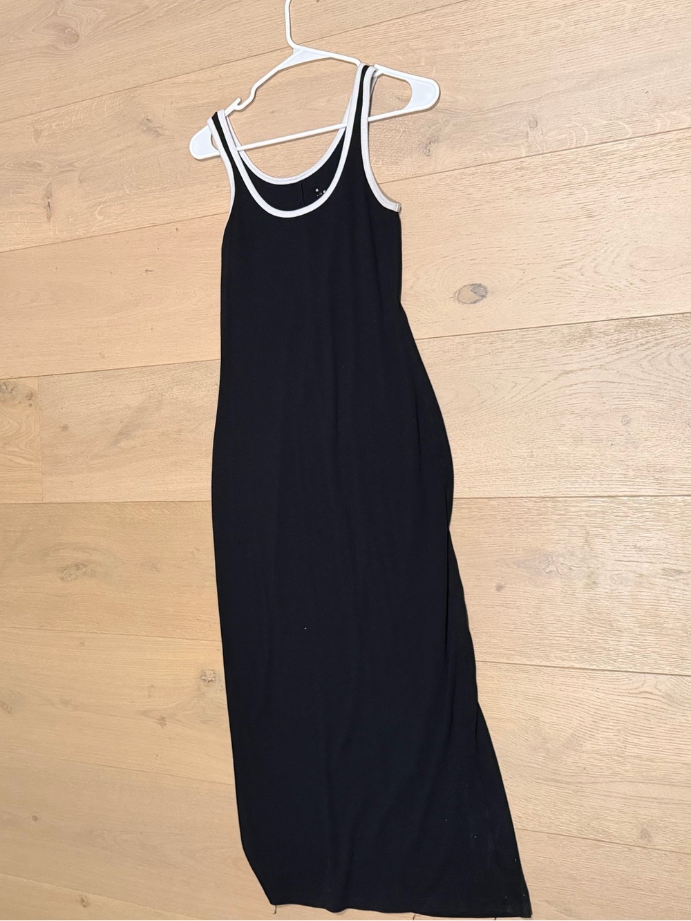 a new day Black Maxi Tank Dress with White Trim